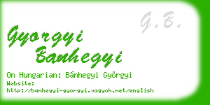 gyorgyi banhegyi business card